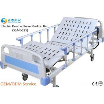 China Supply Hospital Furniture Electric 2-Crank Shake Medical Bed